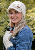 Aran Cable Handwarmers - Natural