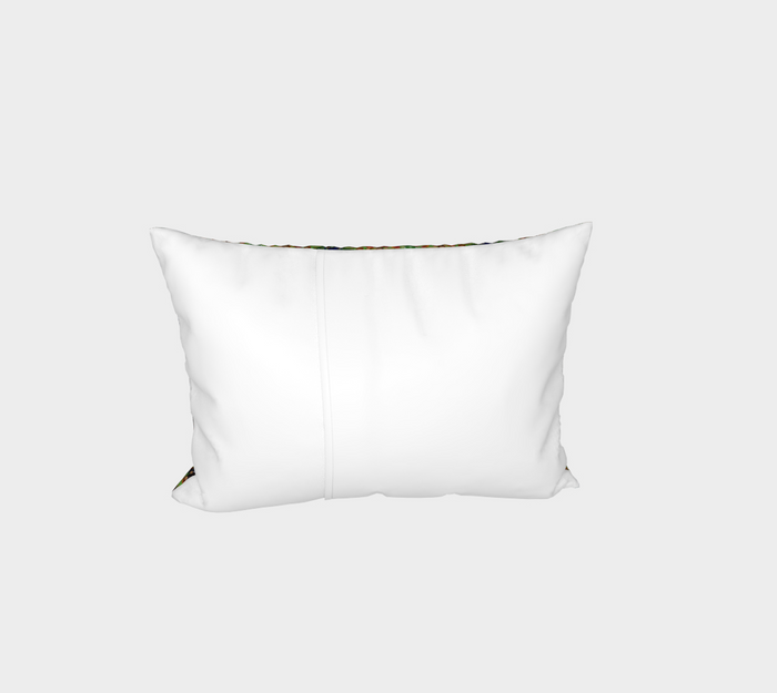 "Fall Garden" Bed Pillow Sham #2 (Blue, Greed, Red)
