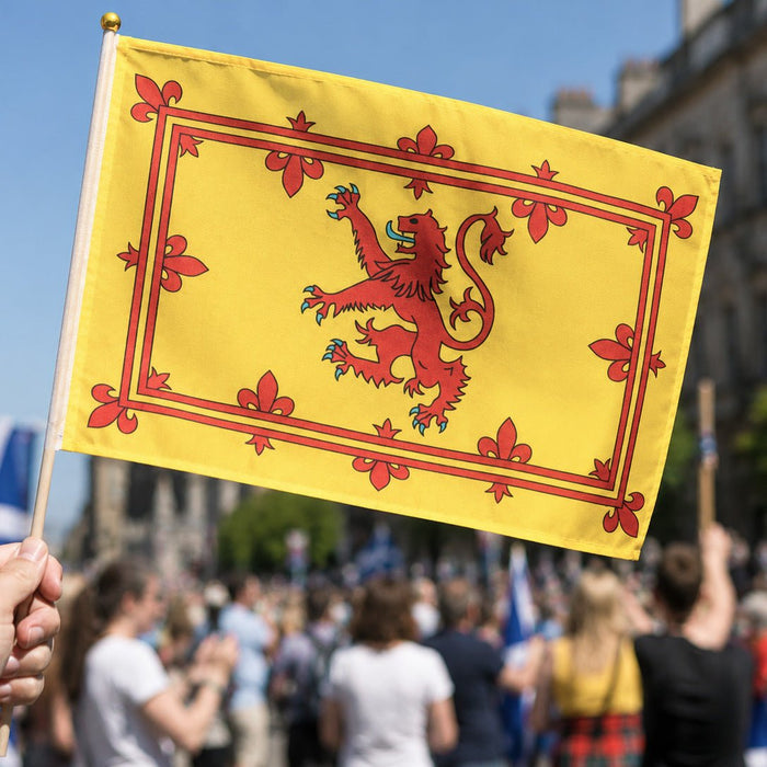 Flag Scotland 12 x 18 inch Hand flag - Lion Rampant - Heritage Of Scotland -