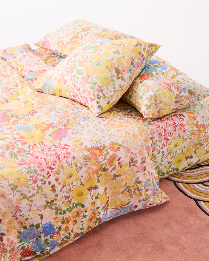 Forever Floral Butter Linen European Pillowcases