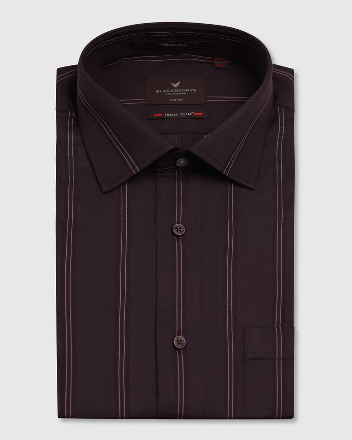 Formal Plum Stripe Shirt - Kolt
