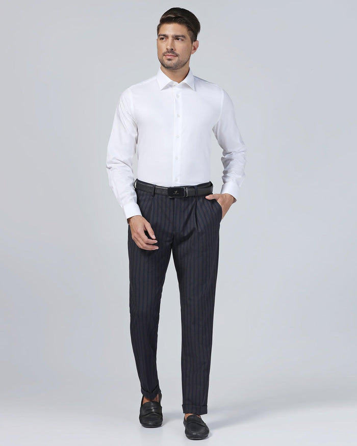 Formal White Solid Shirt - Amber