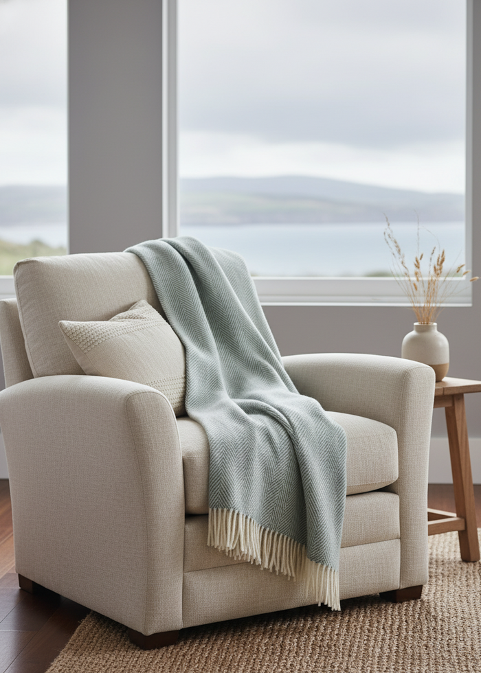 Foxford Cashmere Lambswool Throw | Achill