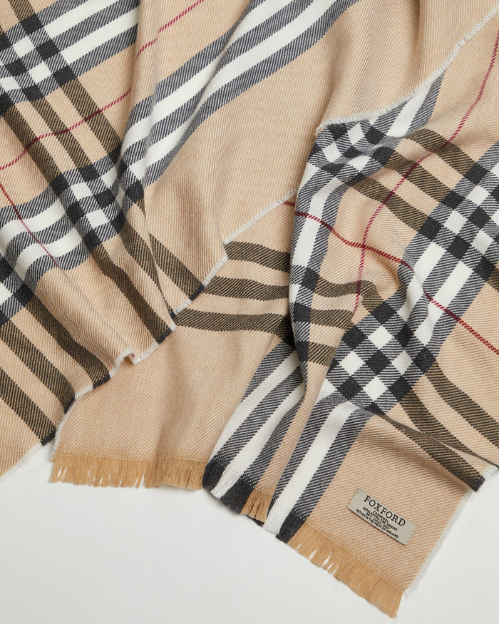 Foxford Classic Camel Giant Scarf