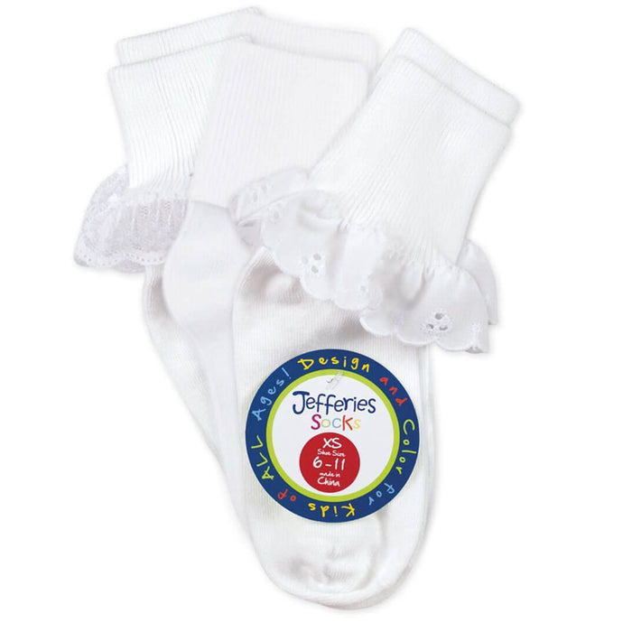 Girls White Sock Bundle - 3 Pack