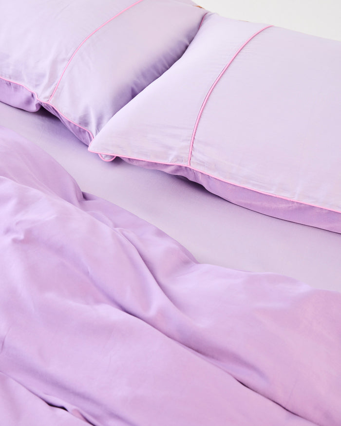 Glow In Amethyst Bamboo Cotton Flat Sheet