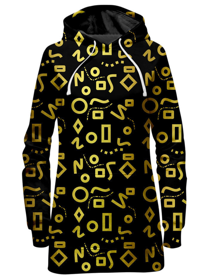 Gold Mod Glam Hoodie Dress Sartoris Art Epic Hoodie