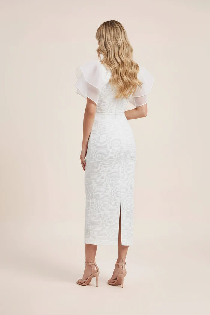 Grace Flutter Sleeve Midi Dress