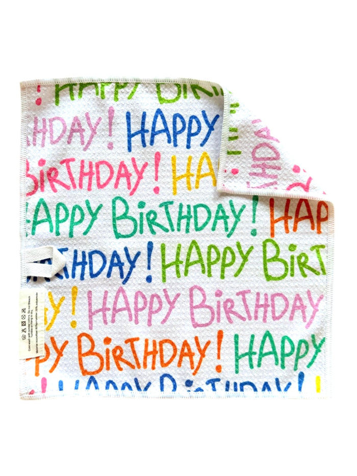 Happy Birthday: Double-Sided Washcloth