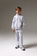 JUNIOR MONOGRAM EMBLEM APPLIQUE JOGGERS - GREY MARL