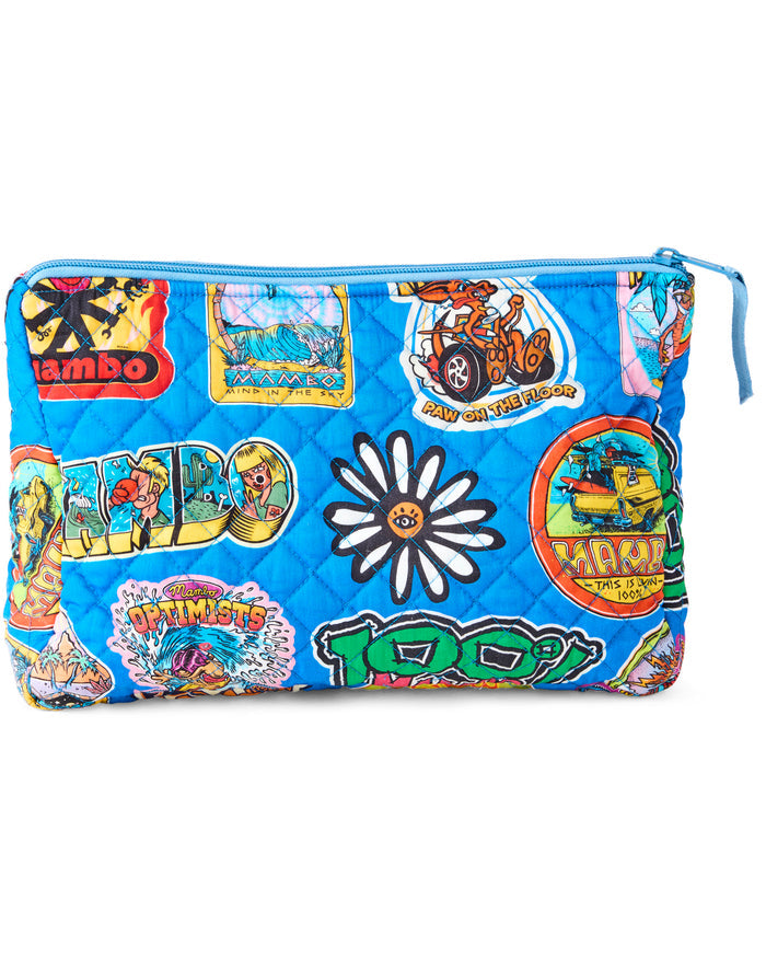 Kip&Co x Mambo Sticker Club Quilted Cotton Toiletry Purse