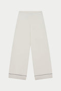 KNITTED PANEL TROUSERS - CREAM