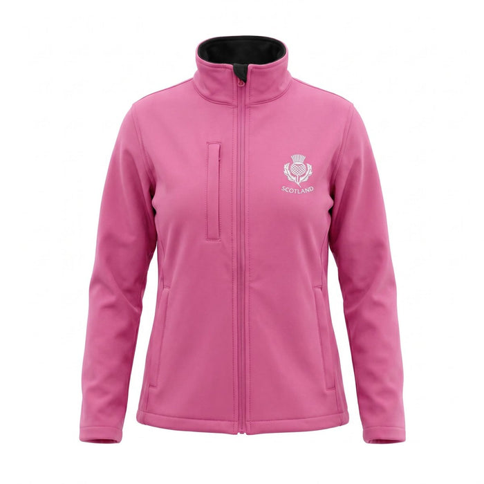 Ladies Scotland Thistle Softshell Jacket – Pink - Heritage Of Scotland - MAGENTA / S