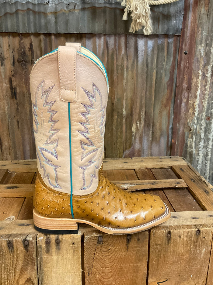 Macie Bean Bleach Bone Ostrich Western Boot