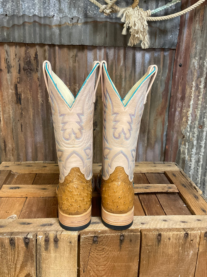 Macie Bean Bleach Bone Ostrich Western Boot