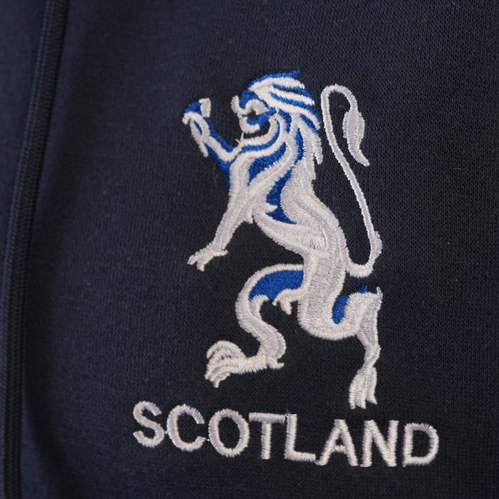 Men’s Navy Scotland Lion Rampant Zip Fleece Hoodie - Heritage Of Scotland - M