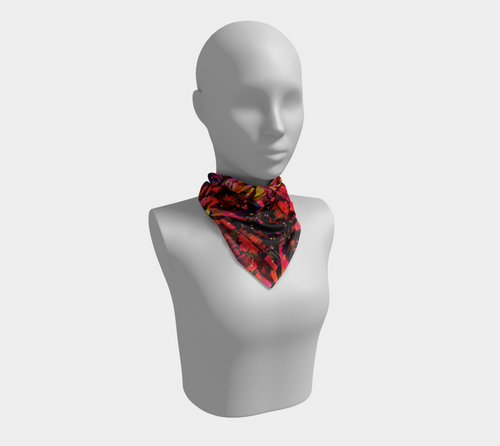 "Mercy" Square Scarf (Orange, Pink, Purple)
