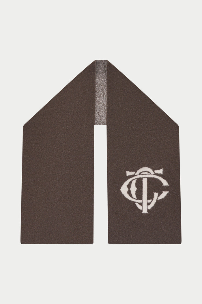 MONOGRAM SCARF - BROWN