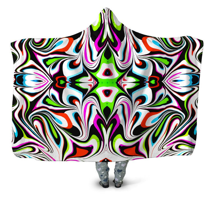Neon Zebra Portal Hooded Blanket Psychedelic Pourhouse Epic Hoodie