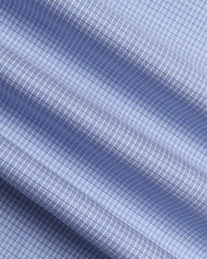 Non Iron Formal Blue Check Shirt - Zoi