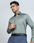 Non Iron Formal Olive Solid Shirt - Rolf