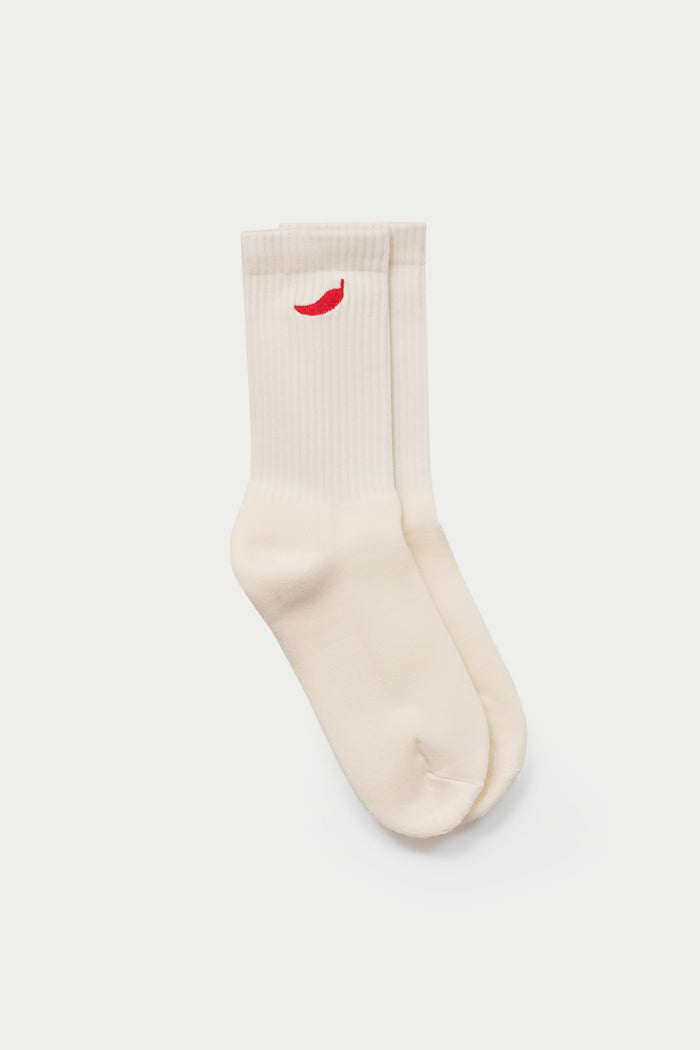 PADEL & PALOMAS CHILLI SPORTS SOCKS - OFF WHITE