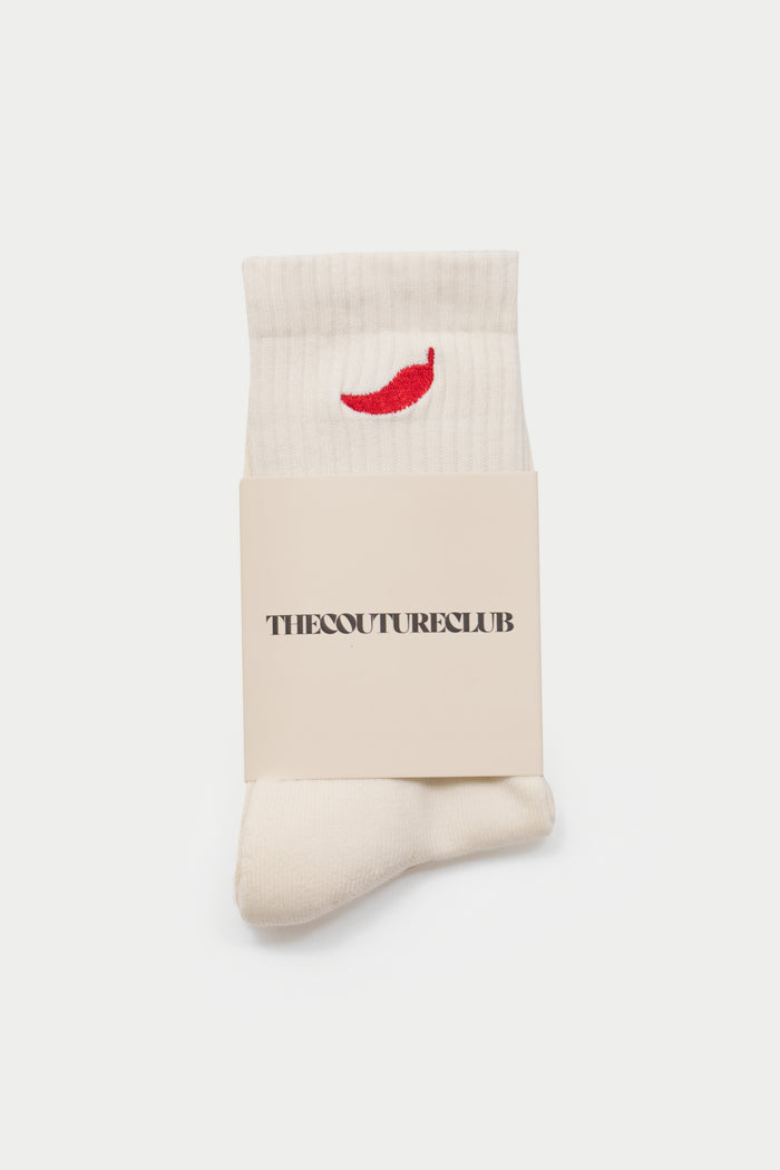 PADEL & PALOMAS CHILLI SPORTS SOCKS - OFF WHITE