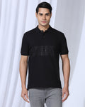 Polo Black Printed T-Shirt - Gemini