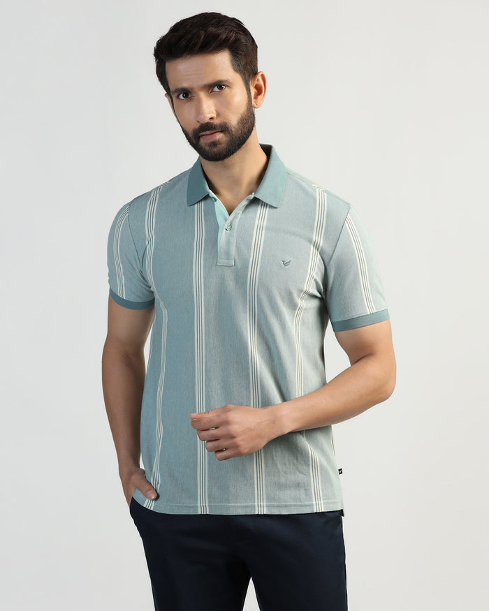 Polo Mint Stripe T-Shirt - Cape