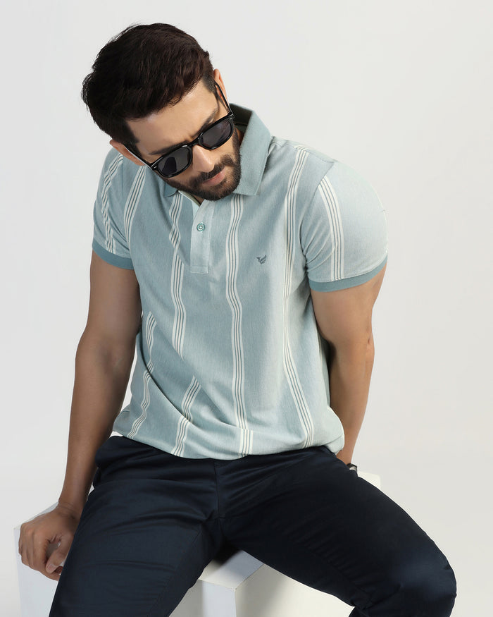 Polo Mint Stripe T-Shirt - Cape