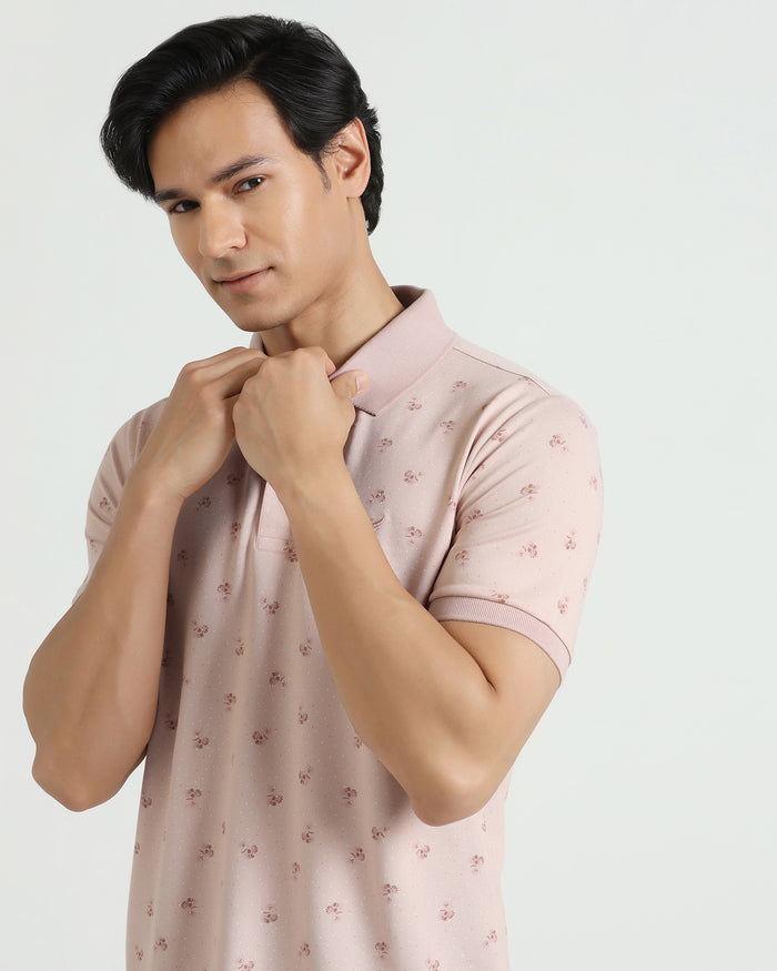 Polo Pink Printed T-Shirt - Sonic