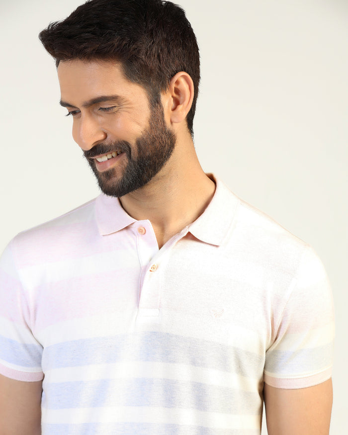 Polo Pink Stripe T-Shirt - Scorpius