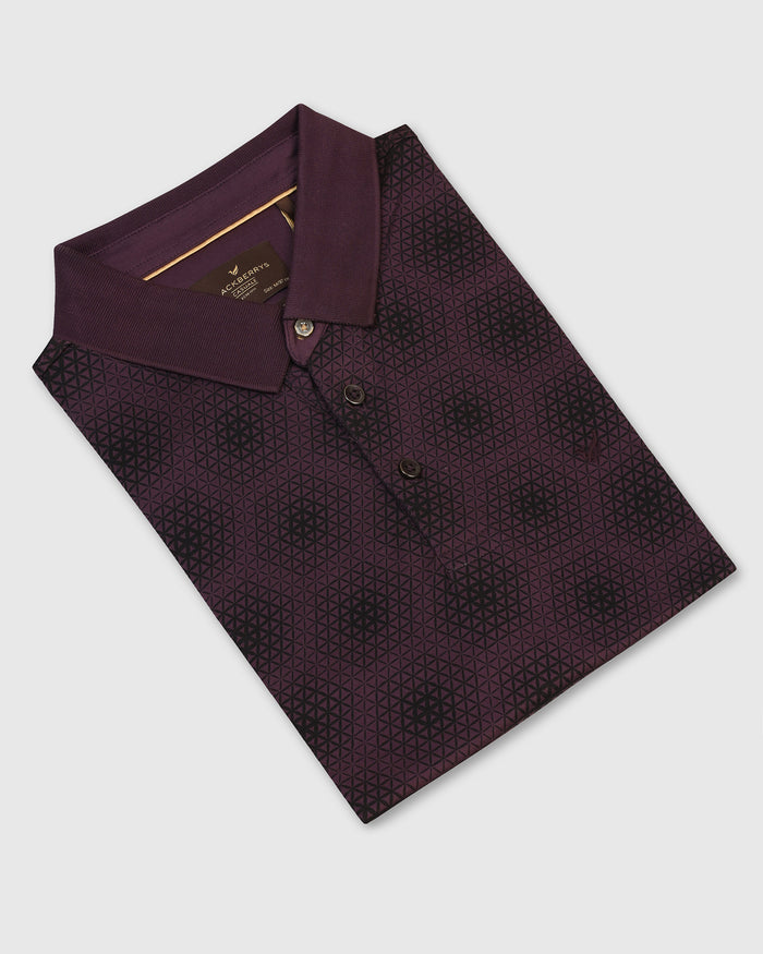 Polo Purple Printed T-Shirt - Hex