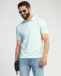 Polo Sky Blue Stripe T-Shirt - Sail