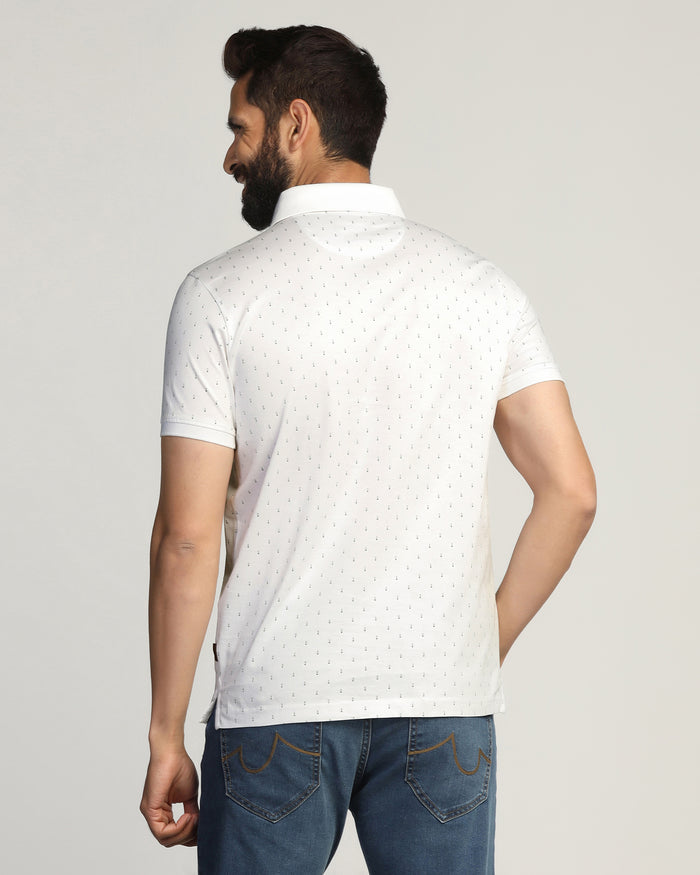 Polo White Printed T-Shirt - Hala