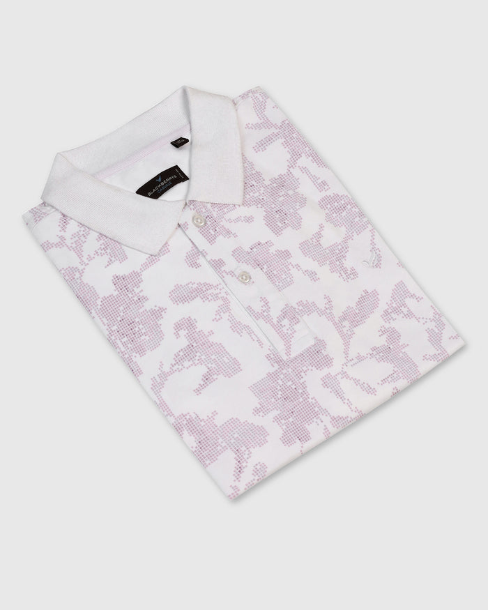 Polo White Printed T-Shirt - Infinity
