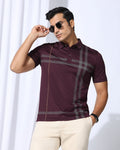 Polo Wine Printed T-Shirt - Saddy