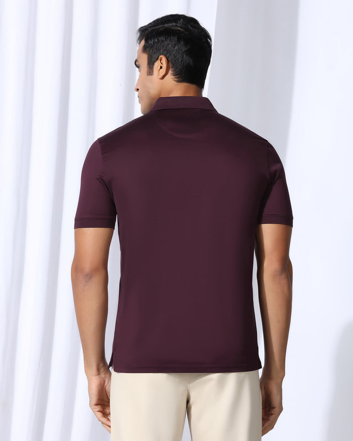 Polo Wine Printed T-Shirt - Saddy