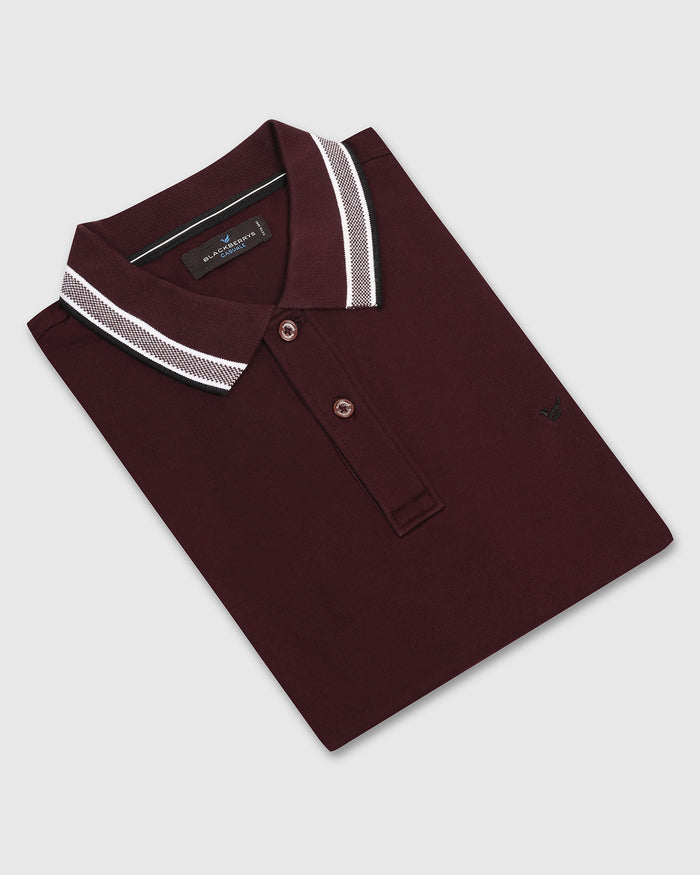 Polo Wine Solid T-Shirt - Taurus