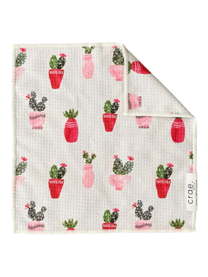 Pots Of Prickles: Double-Sided Washcloth