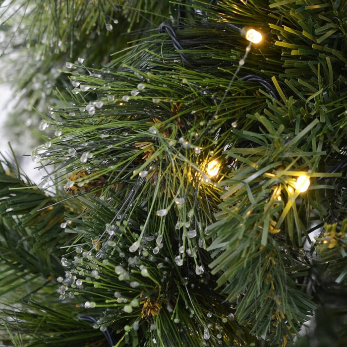 Pre-Lit Christmas Tree Warm White LEDs Green Mixed Pine 6ft/7ft