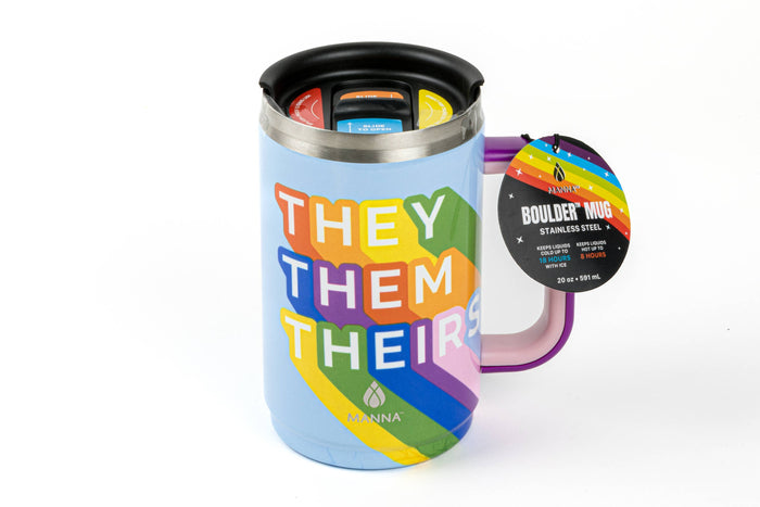 Pride 20oz Boulder Insulated Mug/Tumbler - They Them Theirs