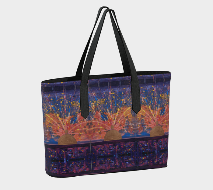 "Purple Dawn" Vegan Leather Tote