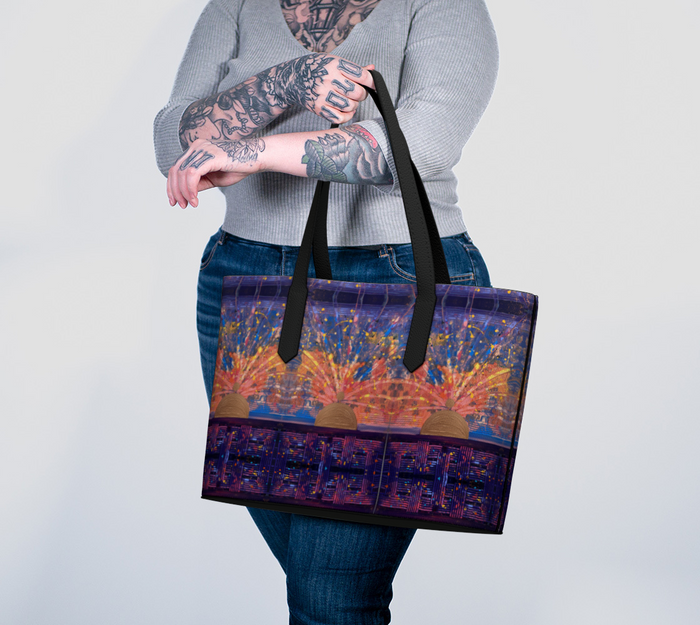 "Purple Dawn" Vegan Leather Tote
