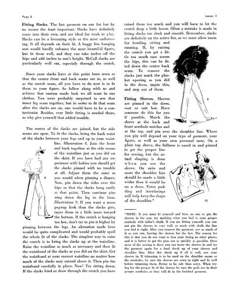 Reproduction of 1943 'The McCall Sewing Corps' Series of Lessons Booklets (Reproduction)