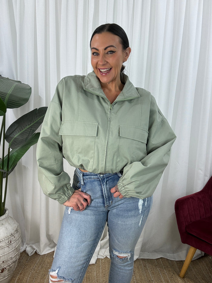 Romy Bomber Jacket - Sage