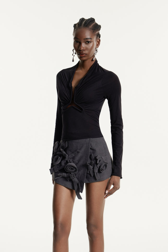 Scout Cutout Ruch Bodycon Top