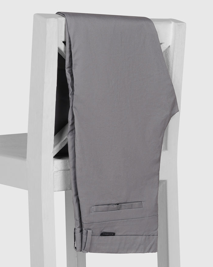 Slim Comfort B-95 Casual Grey Solid Khakis - Fred