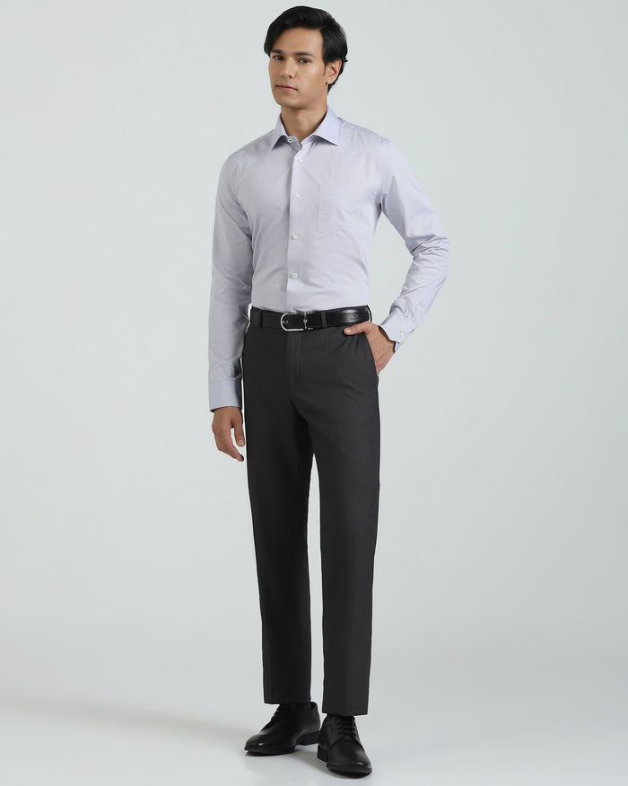 Slim Comfort B-95 Formal Charcoal Textured Trouser - Campbell