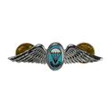 South African Defence Force Parachute Instructor Mess Dress Silver Badge - South African Army Surplus - Flags, Badges & Insignia